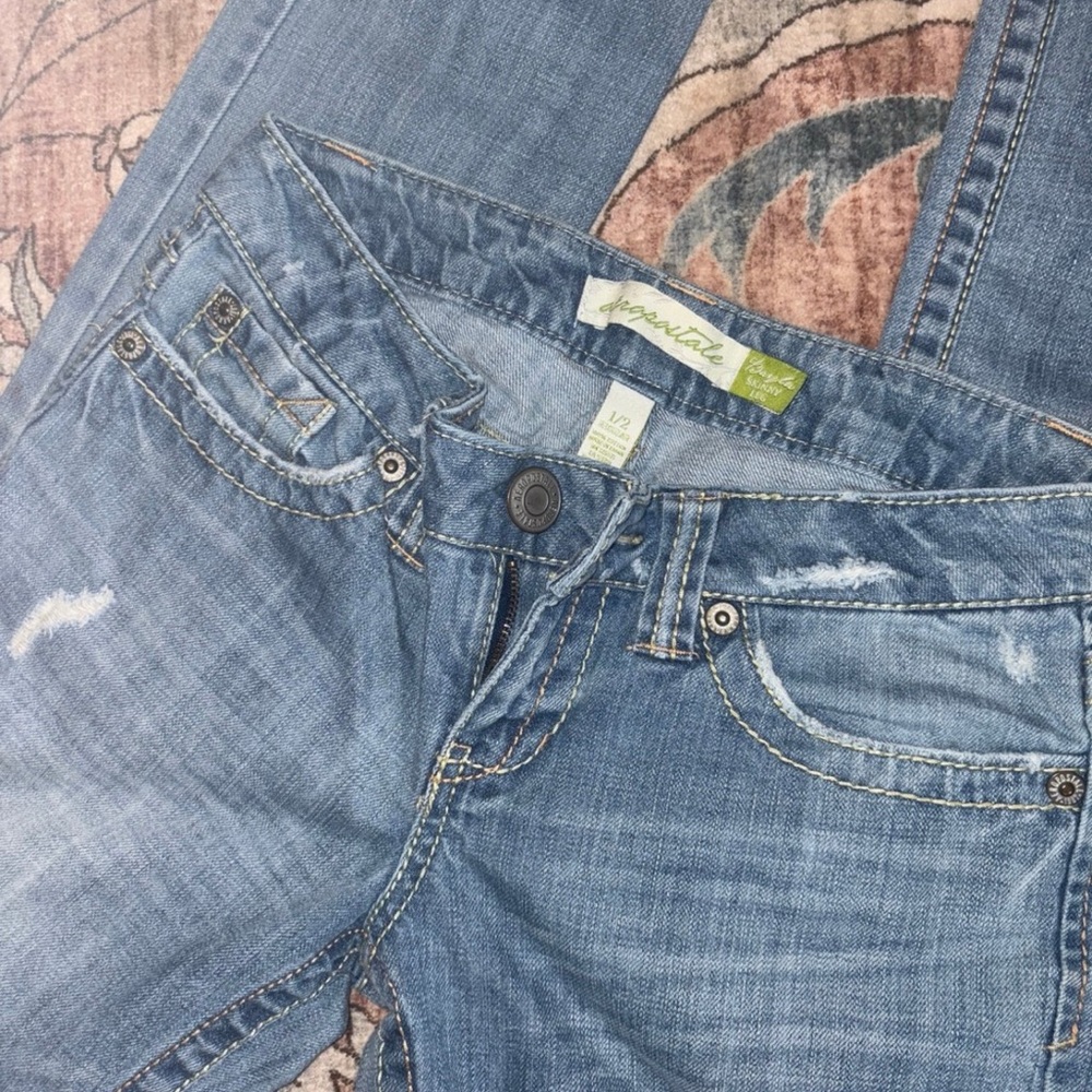 Aeropostale Blue Boyfriend Jeans with Distressed Details